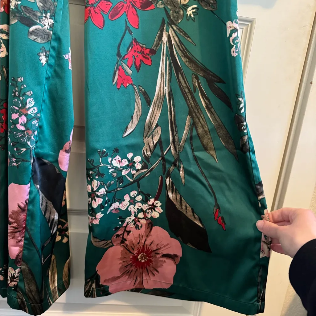 Lulus Thriving Green Floral Print Wide Leg Pants - Image 5