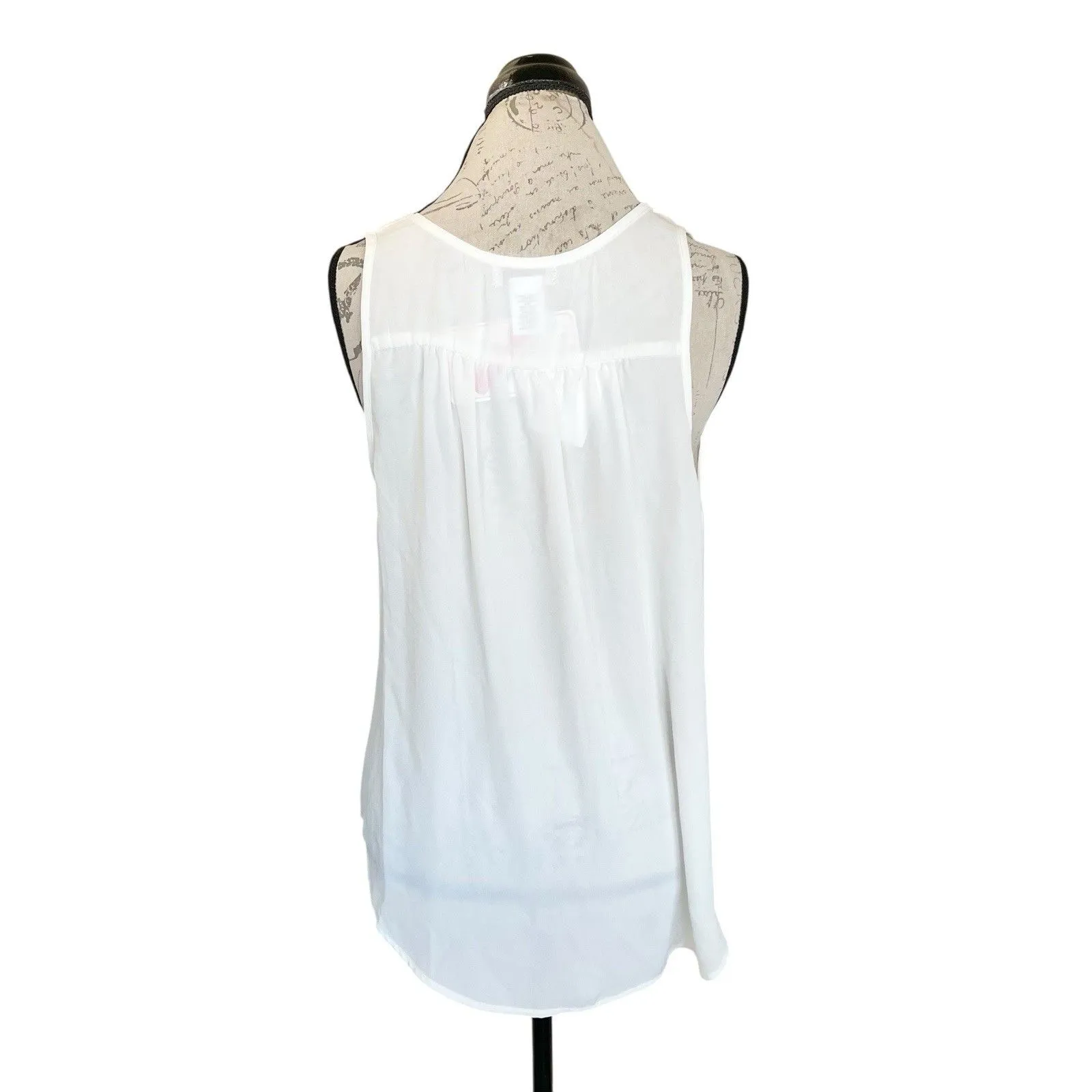 Three Pink Hearts Womens Blouse Sz XL Beaded Rhinestone Retro Hipster Boho Chic - Image 4