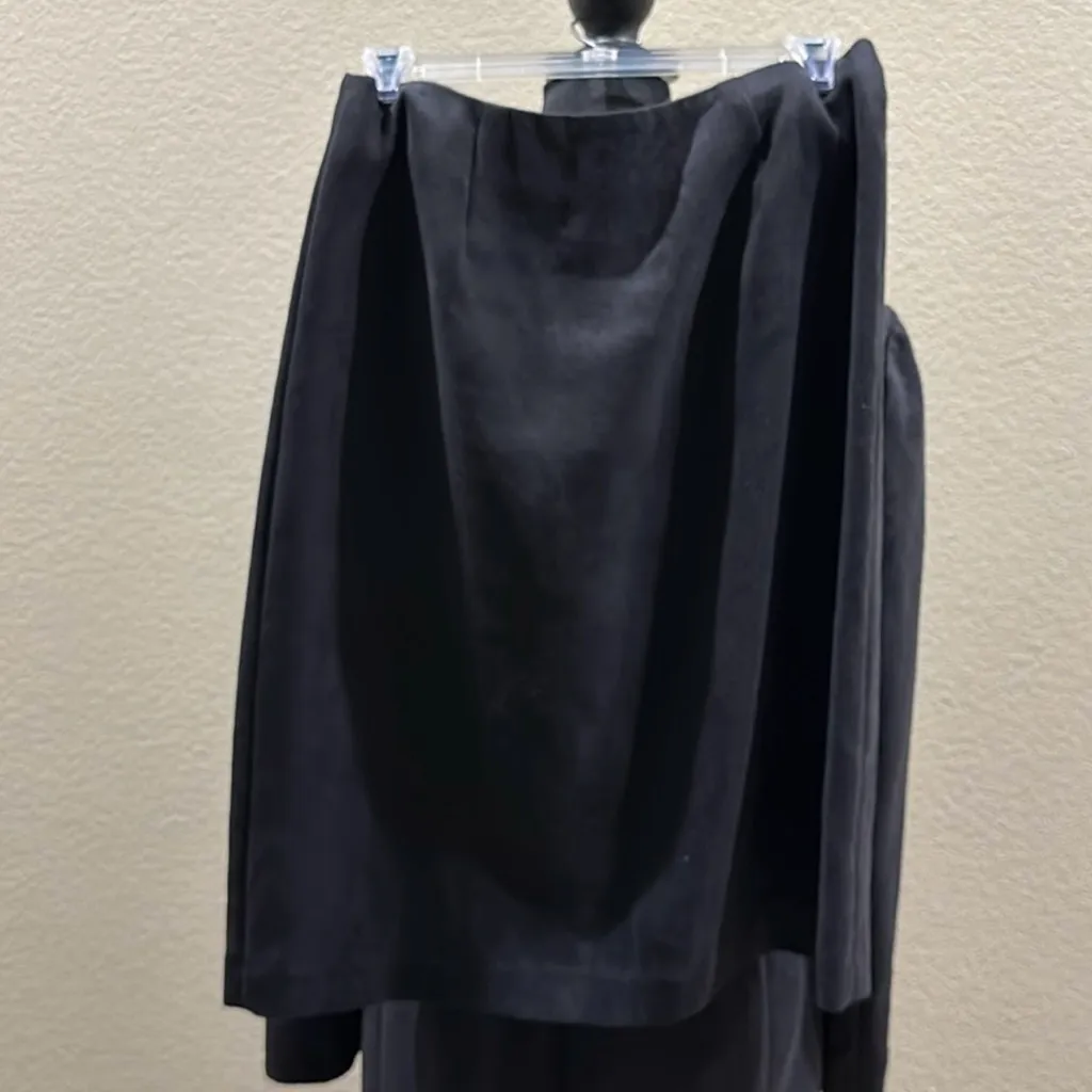 Vintage INC International Concepts Charcoal Long Blazer and Skirt Suit Black Size 6 - Image 9