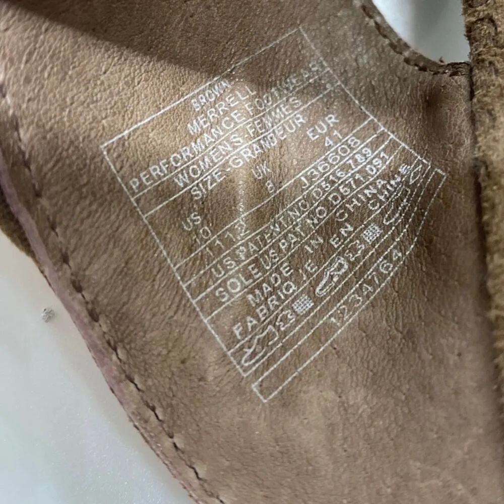 Merrell Brown Leather Gardena Flip Flop Sandals womens sz 10 - Image 7