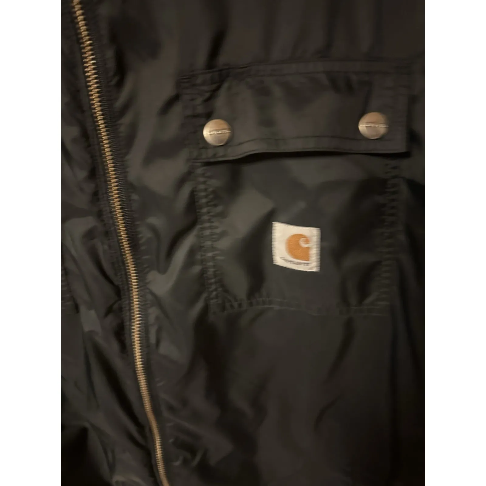 Carhartt Women's 2XL Black Hooded Jacket Lightweight Nylon Workwear - Image 5