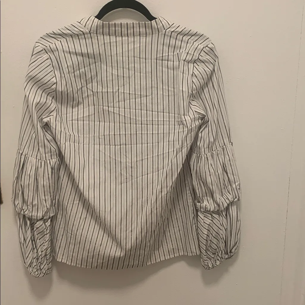 PRELOVED JANE AND DELANCEY LONG SLEEVE STRIPED BLOUSE - Image 4