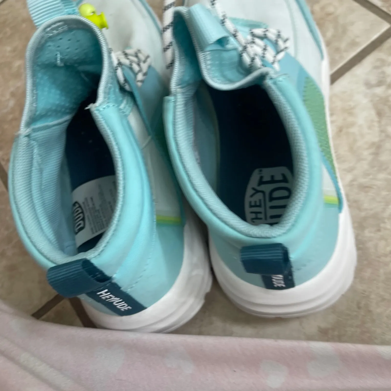 Hey Dude Sirocco Mid Sport Teal Lace Up Sneakers Women US Size 7 EUC outdoor - Image 6