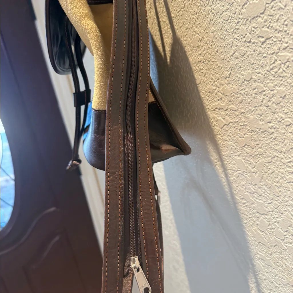 Stylish Brown and Tan Mini Bag - Image 9