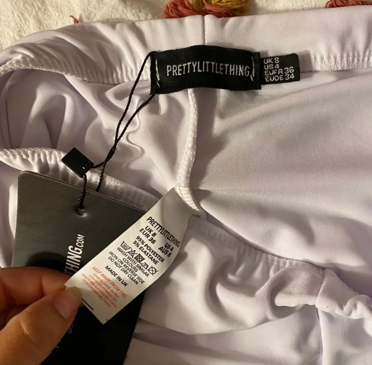 PLT White Slinky Longline Bike Short NWT - Image 4