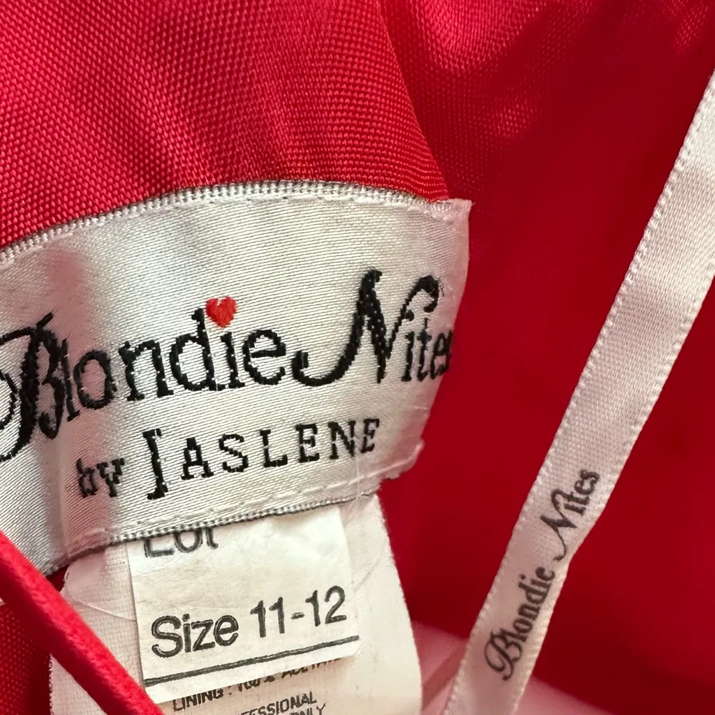 Blonde Nites sz 11/12 red long formal dress - Image 5