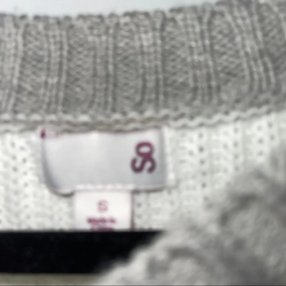 SO Multicolor White Pink Brown Striped Sweater Small - Image 3