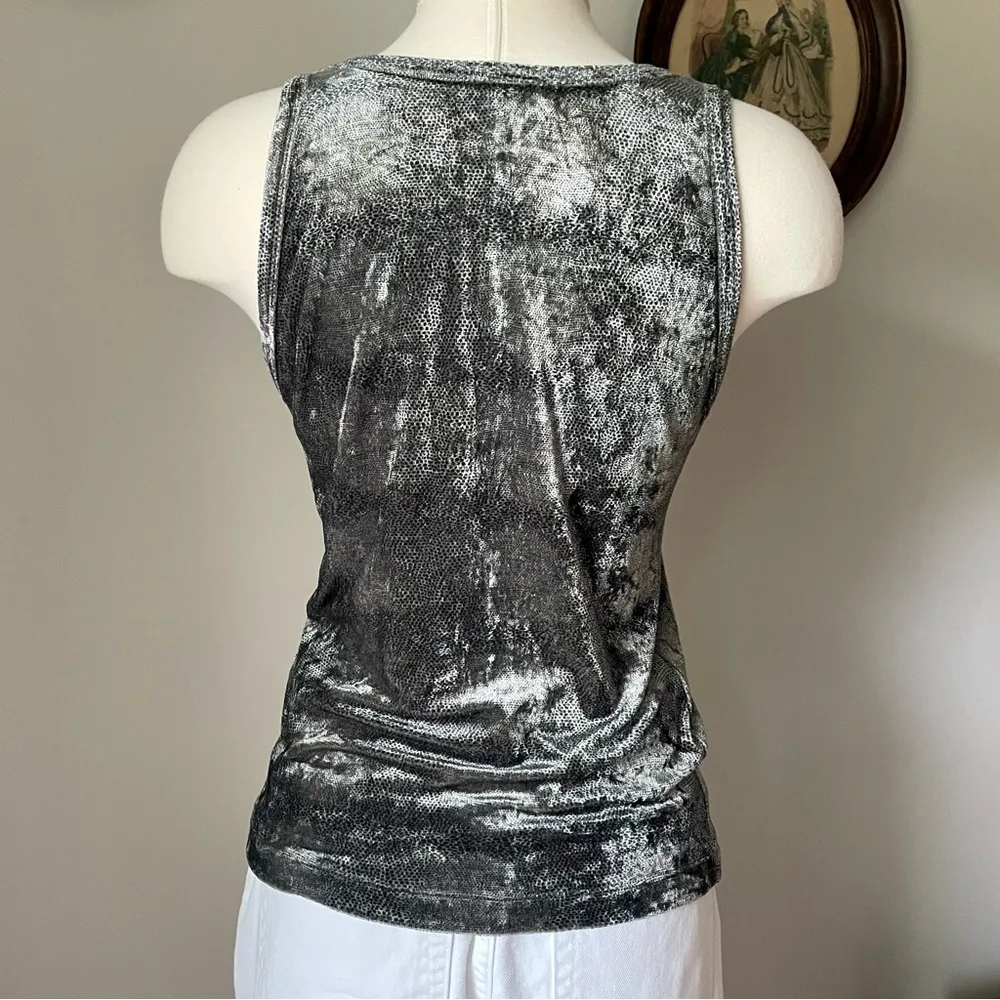 Armani Collezioni Snakeskin Printed Velvet Tank - Image 4