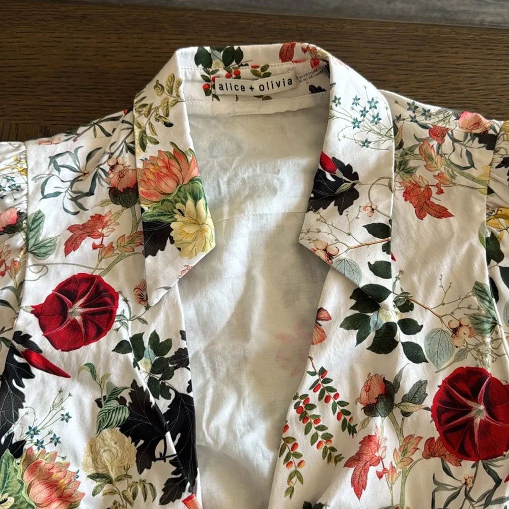 ALICE + OLIVIA ALISA WRAP GODET SHIRT DRESS, Size 4, $550 - Image 13