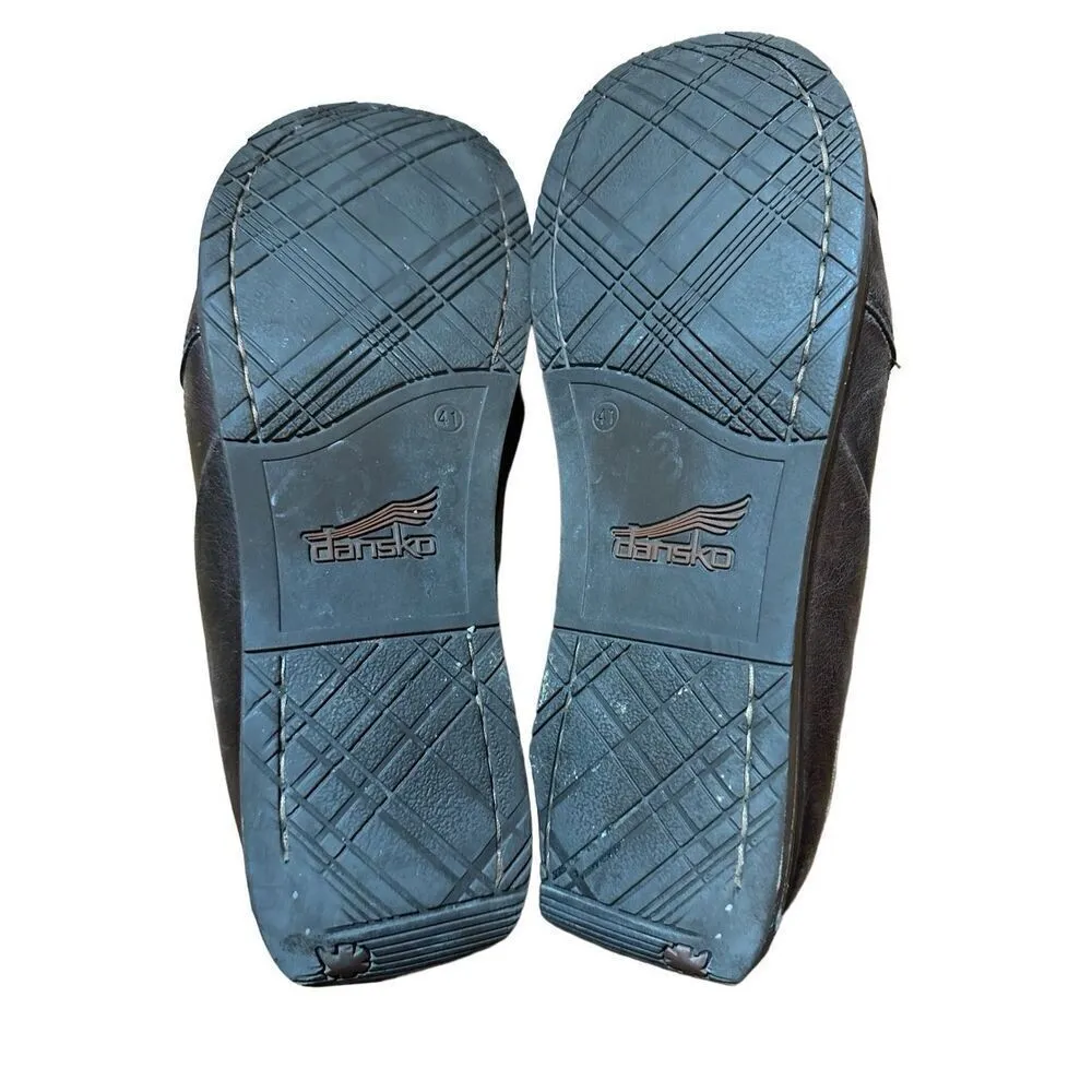 Dansko Pia Brown Leather Slip-On Loafers Size 41 (10.5-11) Womens - Image 3