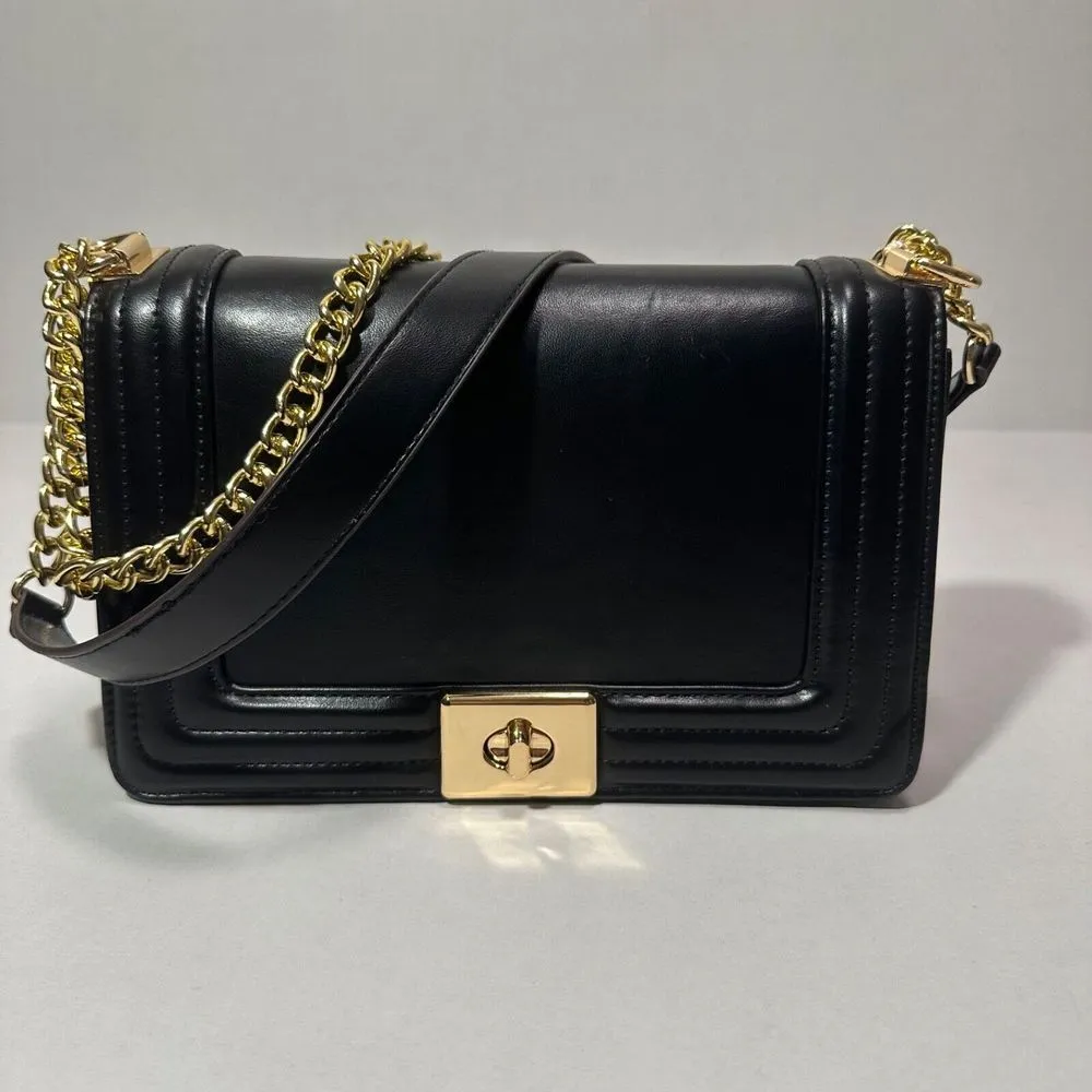 Worthington Crossbody‎ Bag Black Gold Phoebe - Image 4