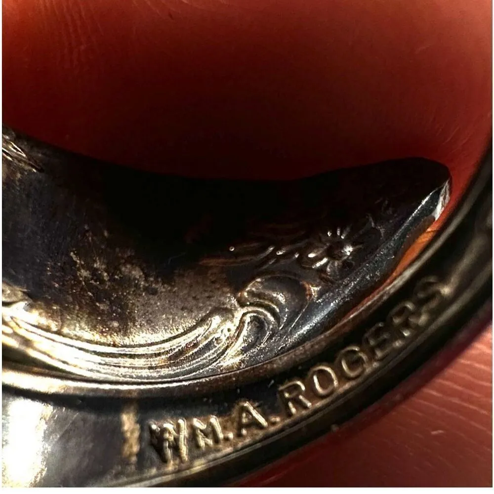 Oneida William Rogers Silver tone adjustable spoon ring - Image 4