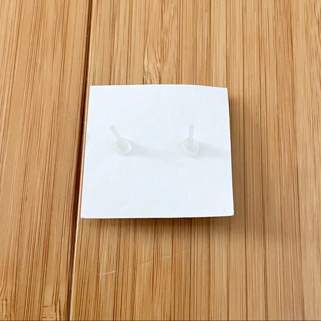 Handmade Instagram Logo Earrings Plastic Back Wood Pink - Image 3