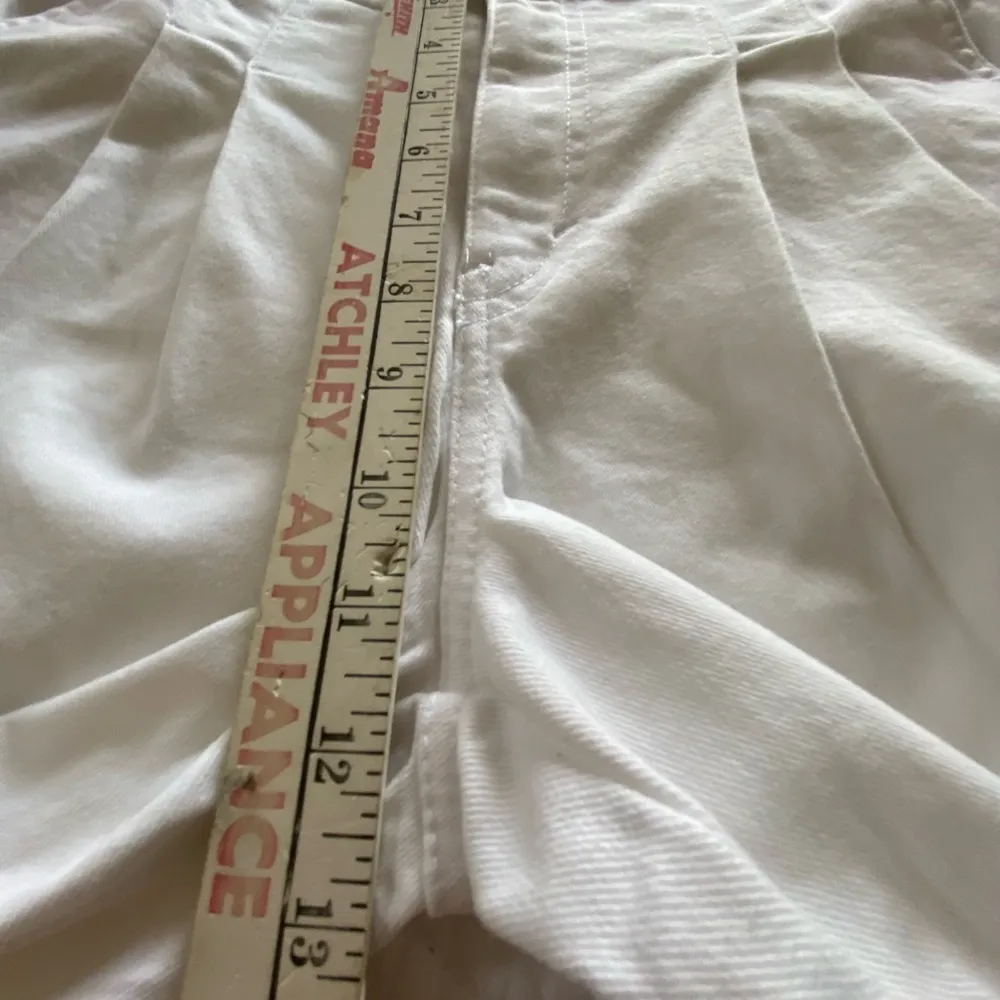 Gloria Vanderbilt Culottes White Denim Pleated Front High Rise Size 6 - Image 12