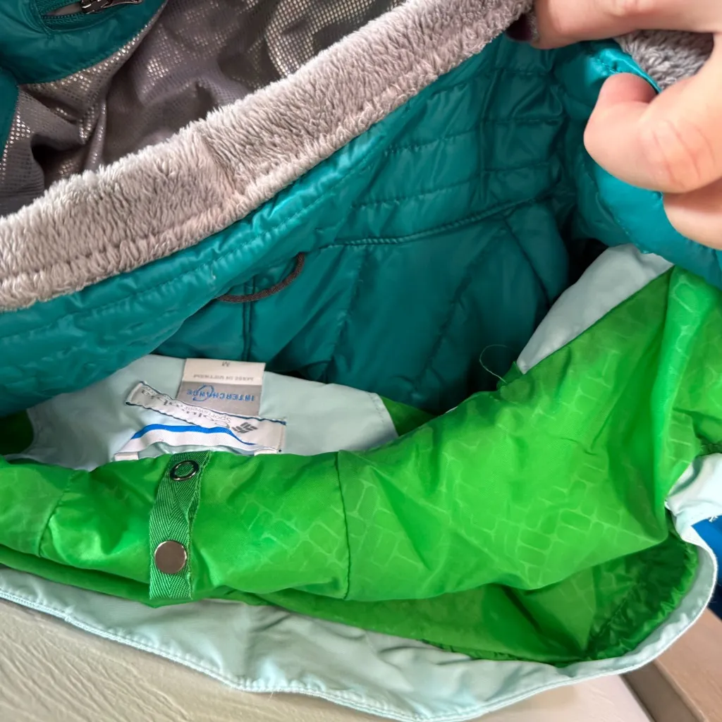 Columbia Women OmniHeat 3-in-1 Coat Interchange Multi Layer Ski Winter Baby Blue - Image 6