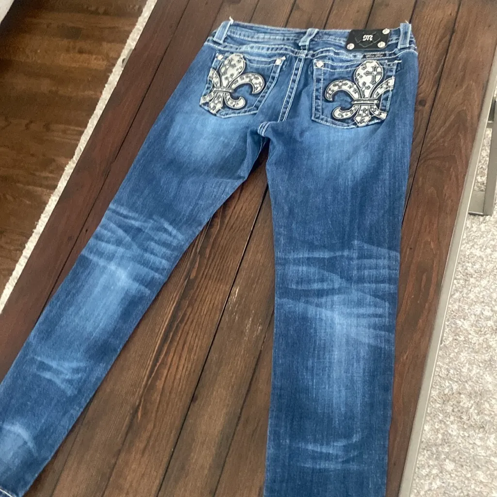 Miss Me signature Blue Skinny Jeans with Classic Style Size 31 - Image 4