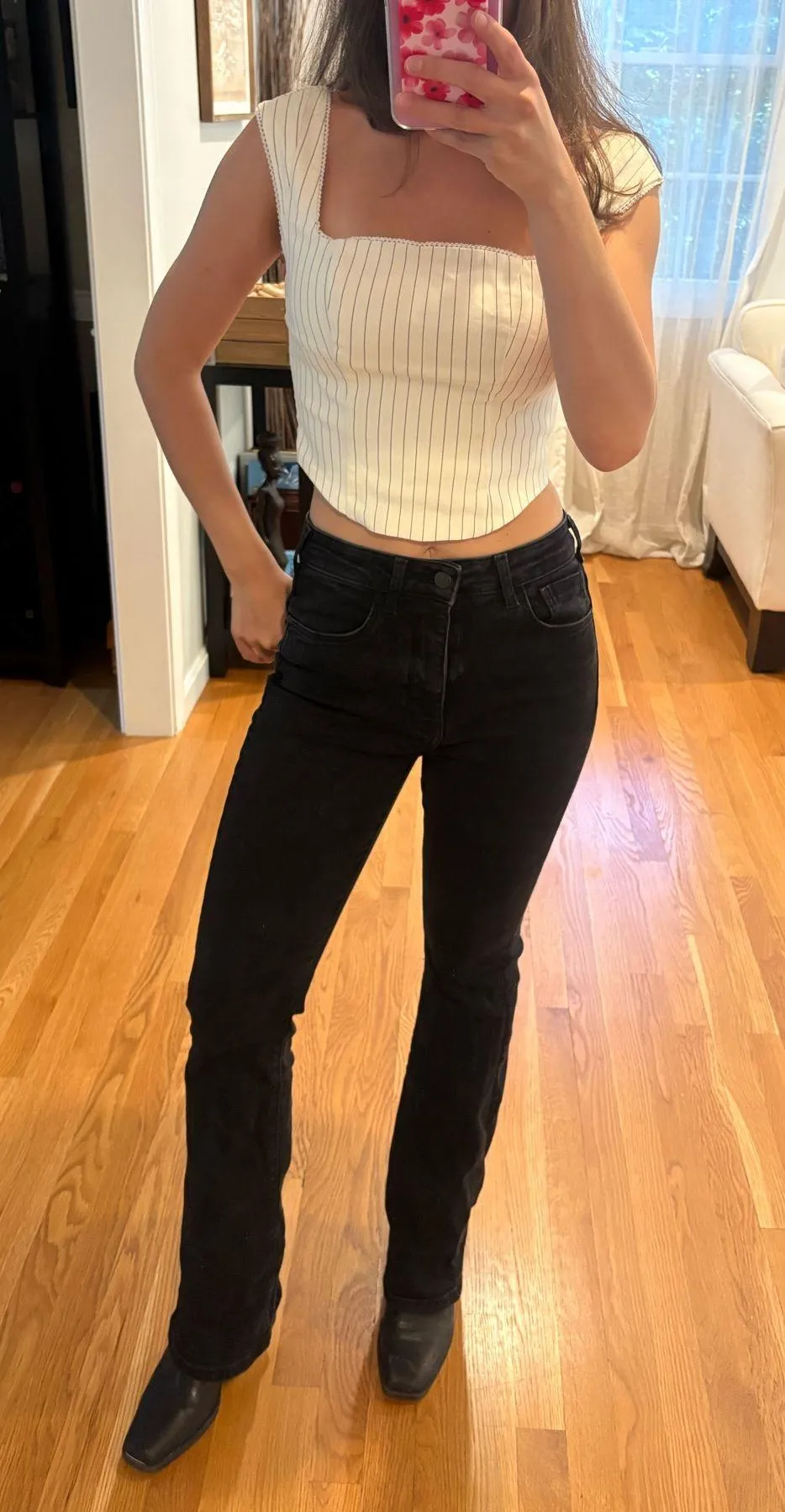 Anthropologie Icon Pilcro Flare Jeans (black)  - Image 4