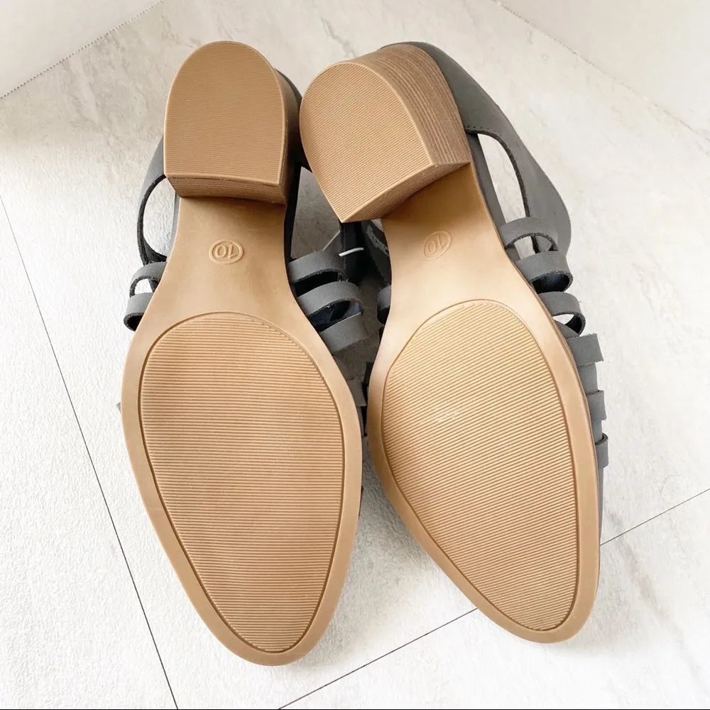 Universal Threads Universal Thread Aiden Huarache Heeled Grey Mules - Image 9