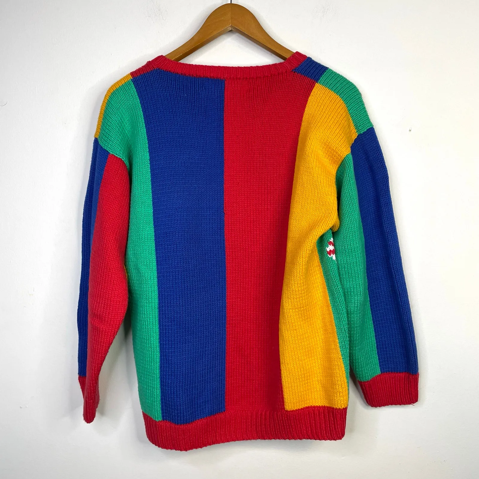 Vintage Lumy Handknit Peruvian Christmas Candy Sweets Cotton Sweater womens M Multiple Size M - Image 6
