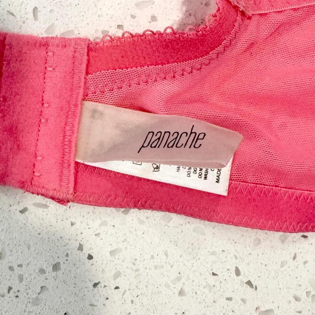 Panache Clara Pink Lace Bra - Size: 34GG - Image 2