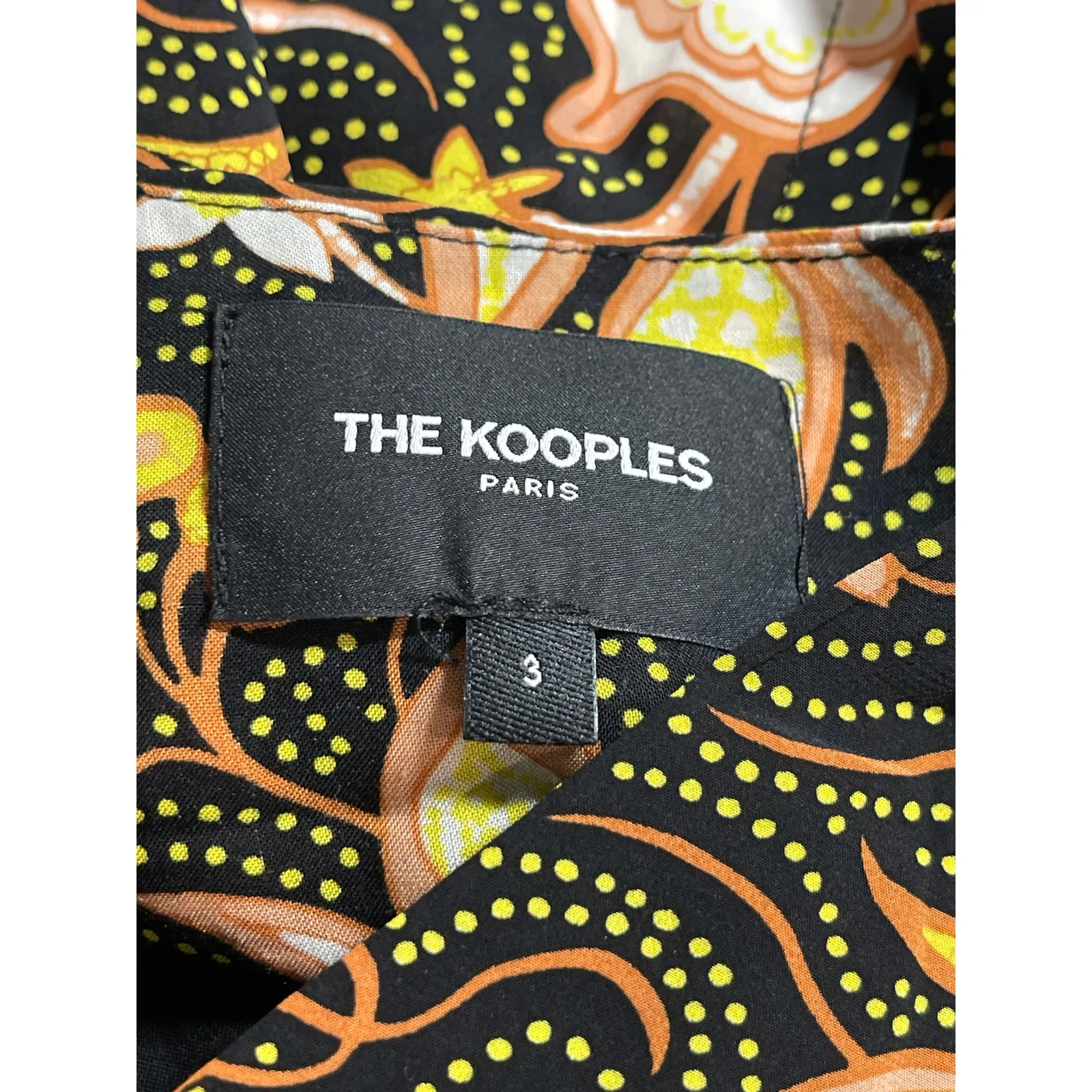 The Kooples Multicolor Floral V Neck Short Cap Sleeve Mini Flare A-Line Dress 3 - Image 5