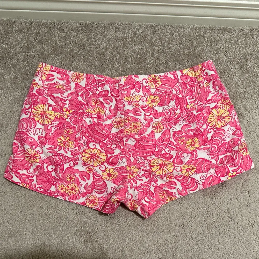 Lilly Pulitzer Walsh Short, Pink/Yellow Chum Bucket Pattern, Sz 8 - Image 2