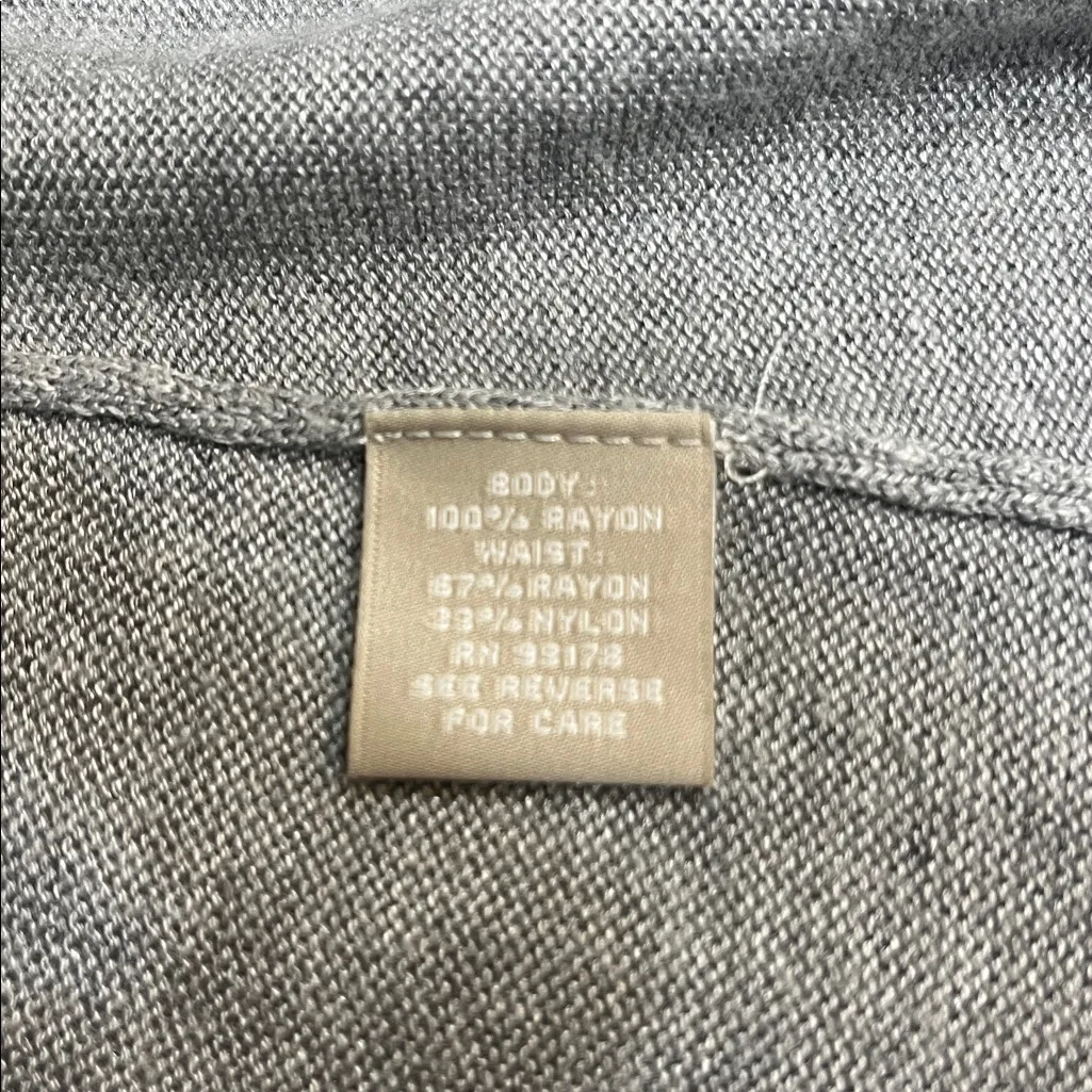 Joan Vass open soft gray cardigan - Image 4