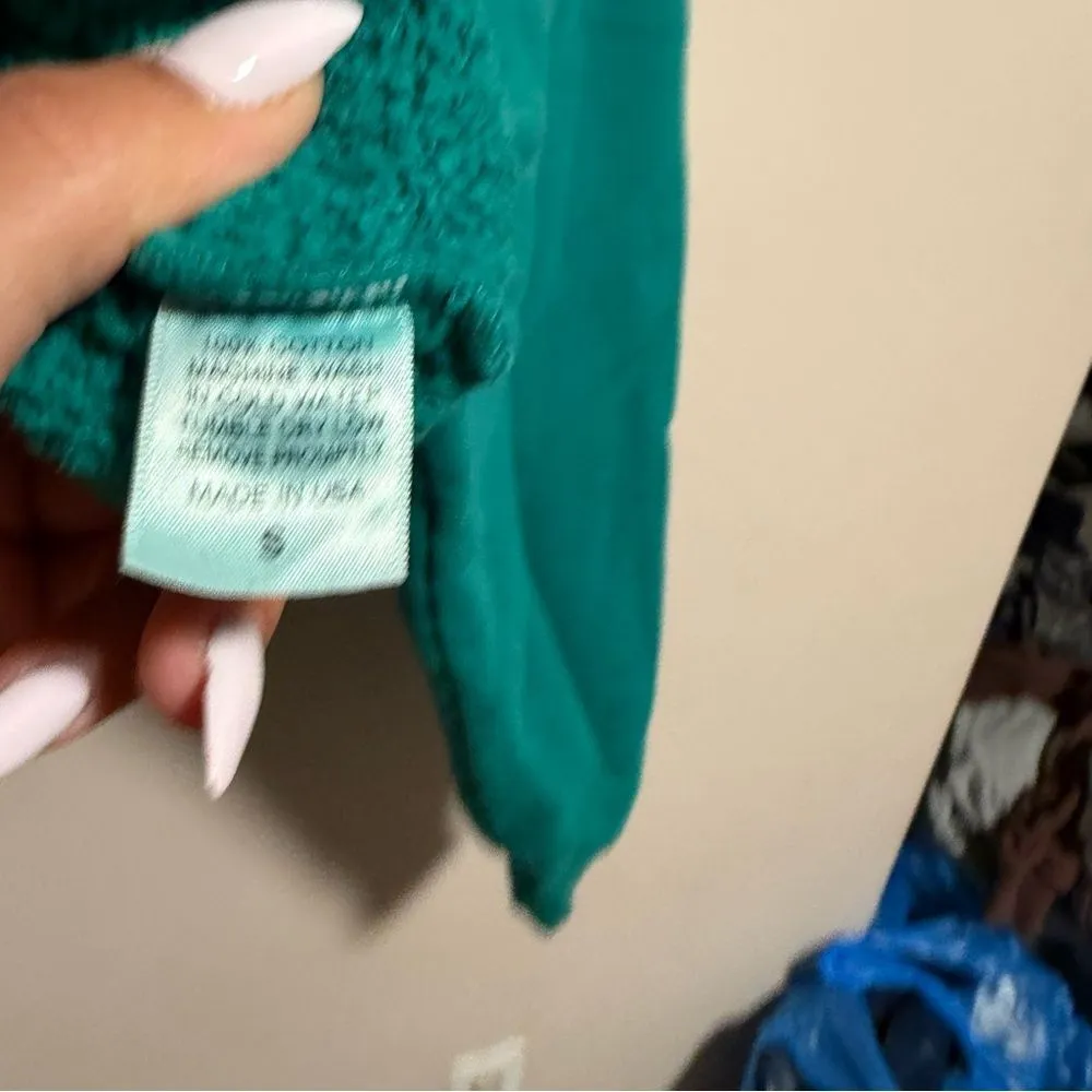 Set Active Half Zip Sweater & Sweatpants Matching Set in Palm Green- Size Small - Image 10