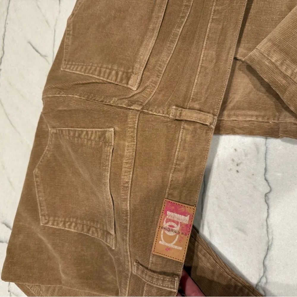 Beau Dawson Mid to High Rise Camel Corduroy Jeans Boot/Flare Made in the USA Tan Size 10 - Image 6