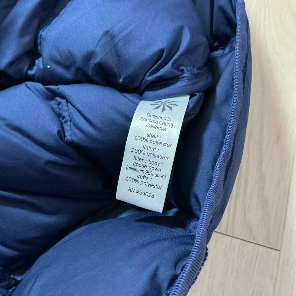 Athleta Quilted Puffer Jacket Navy Blue Full Zip Mock Neck Women's - Image 7