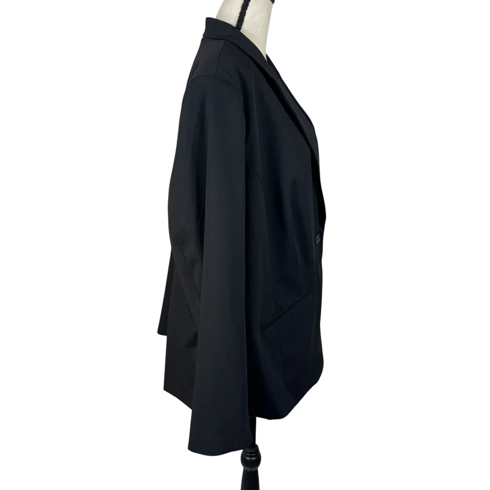 Liz Claiborne SZ 22W Career Blazer Jacket Lined Collared Pocket 1-Button Closure - Image 2