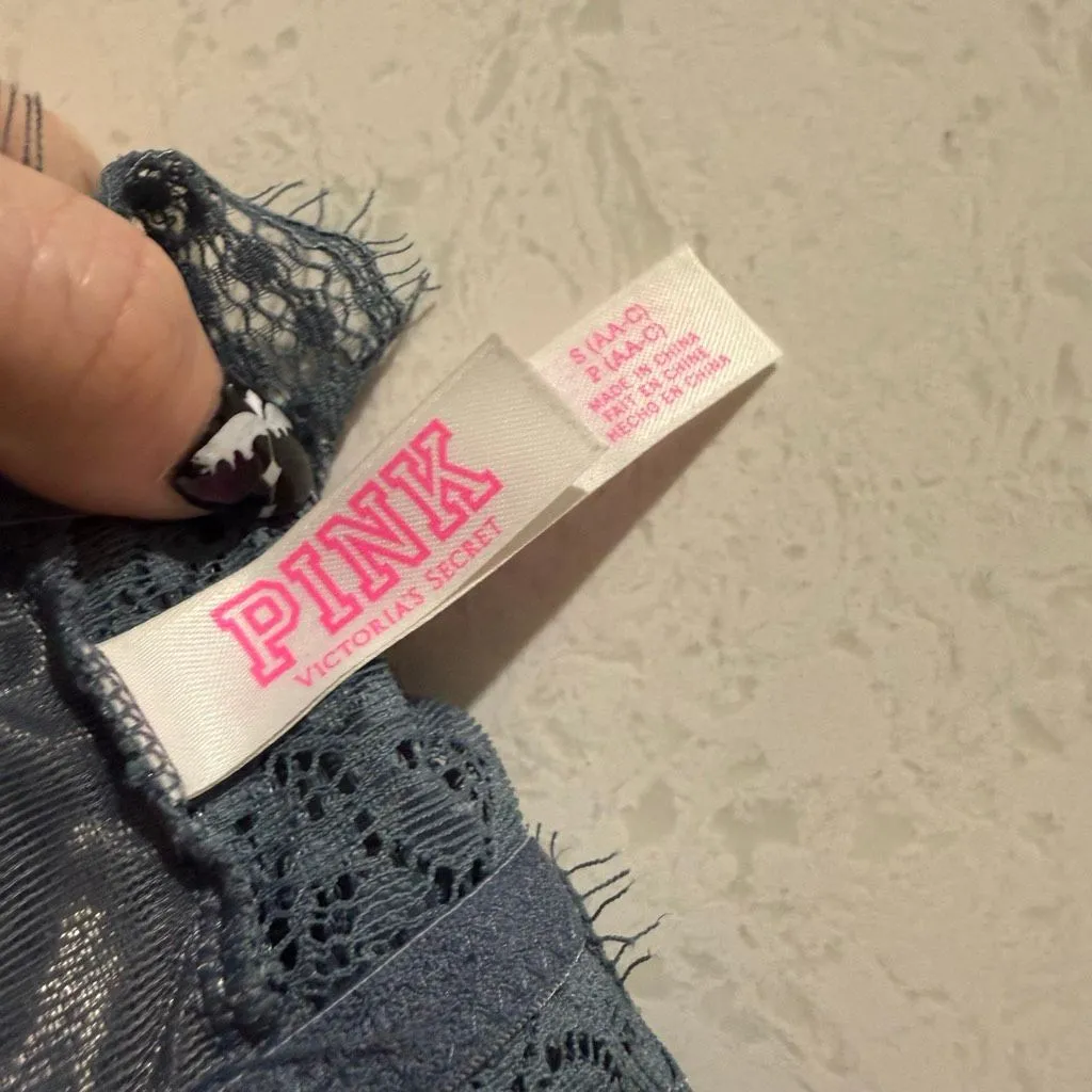 Victoria’s Secret Pink Women’s Small Grey Bralette High Neck New - Image 4