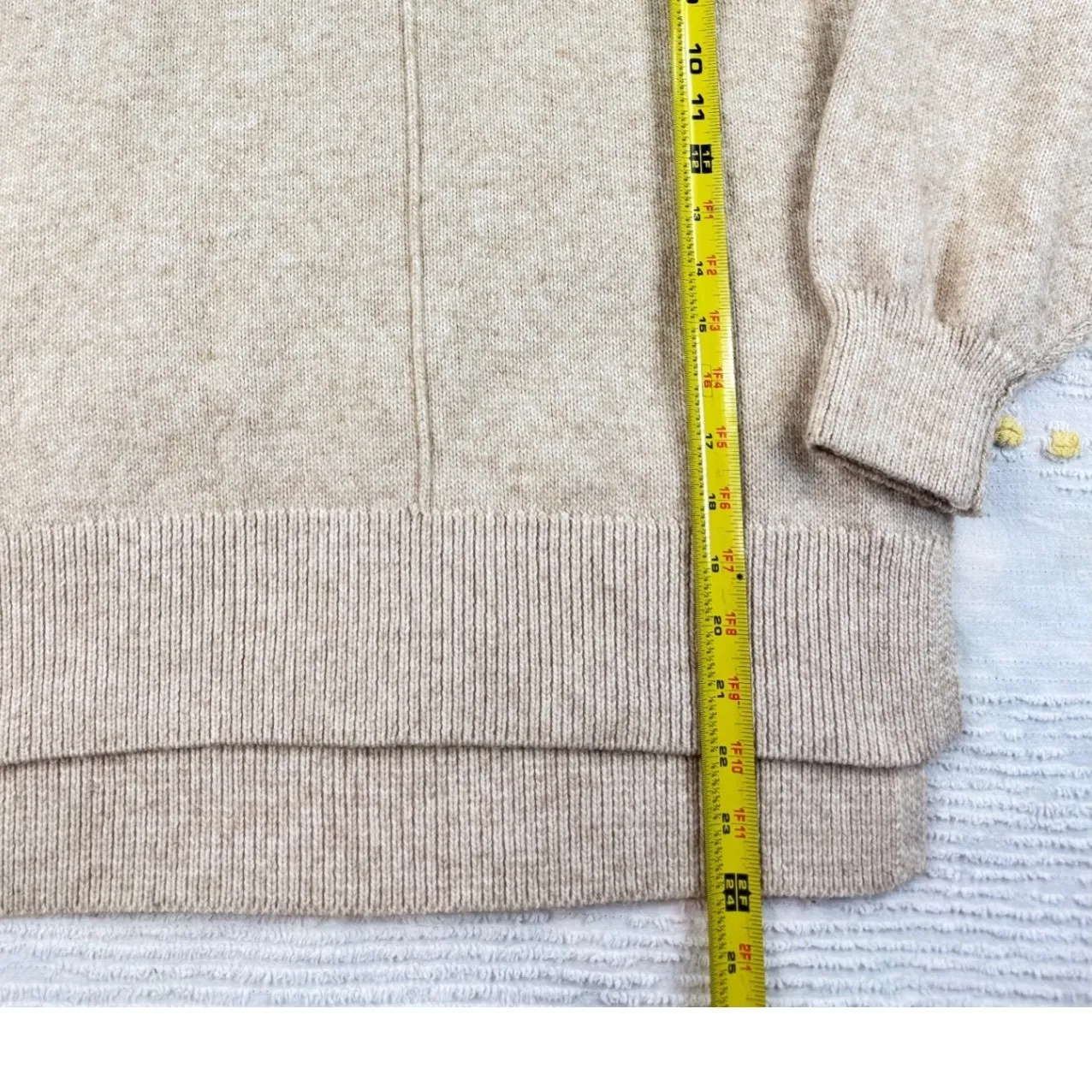 Gypsy Cloud Turtleneck Sweater Womens S Beige Tan Long Sleeve Knit Pullover - Image 3