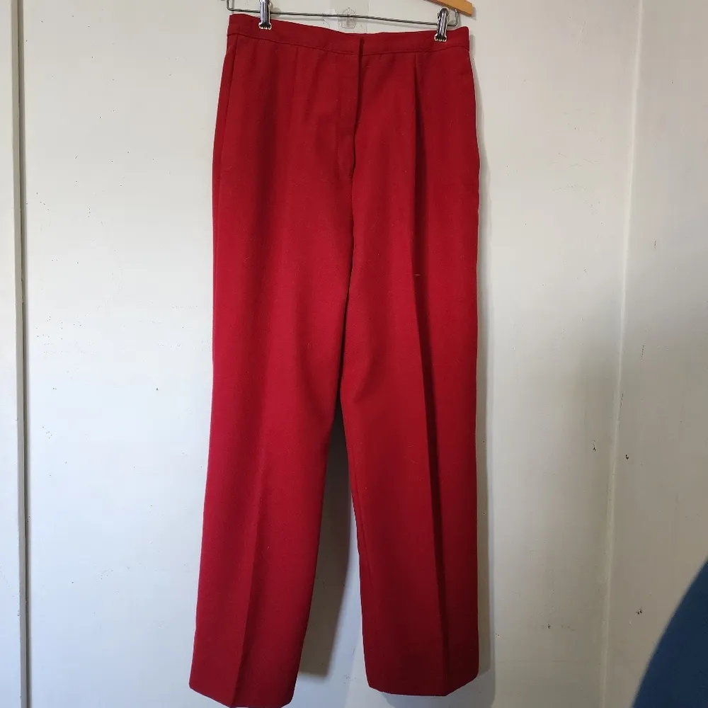 Vintage Red Dress Work Slacks Pants Size 12 - Image 4
