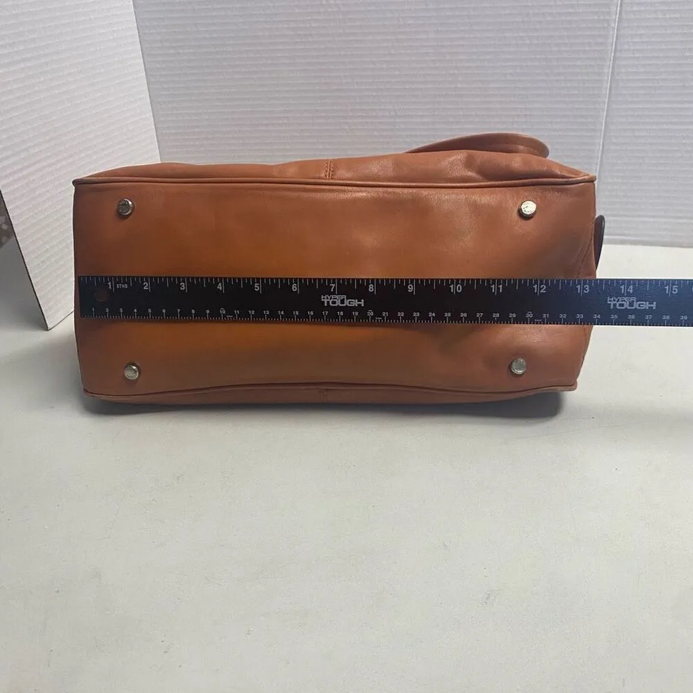 TALBOTS Women’s Orange Top Handle Leather Bag 8X5.5X13‎ - Image 6