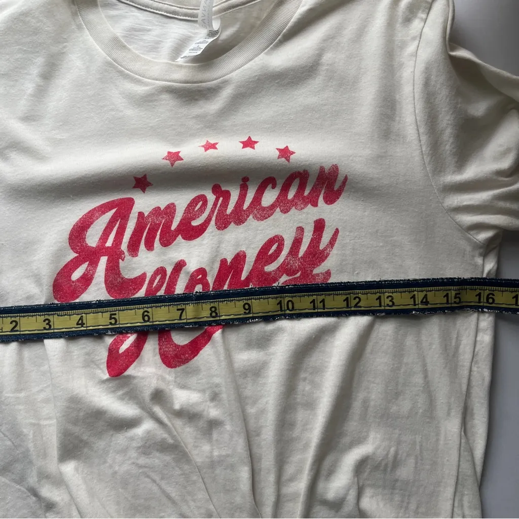 Bella Canvas Off-White Tee with Red Script - Image 8