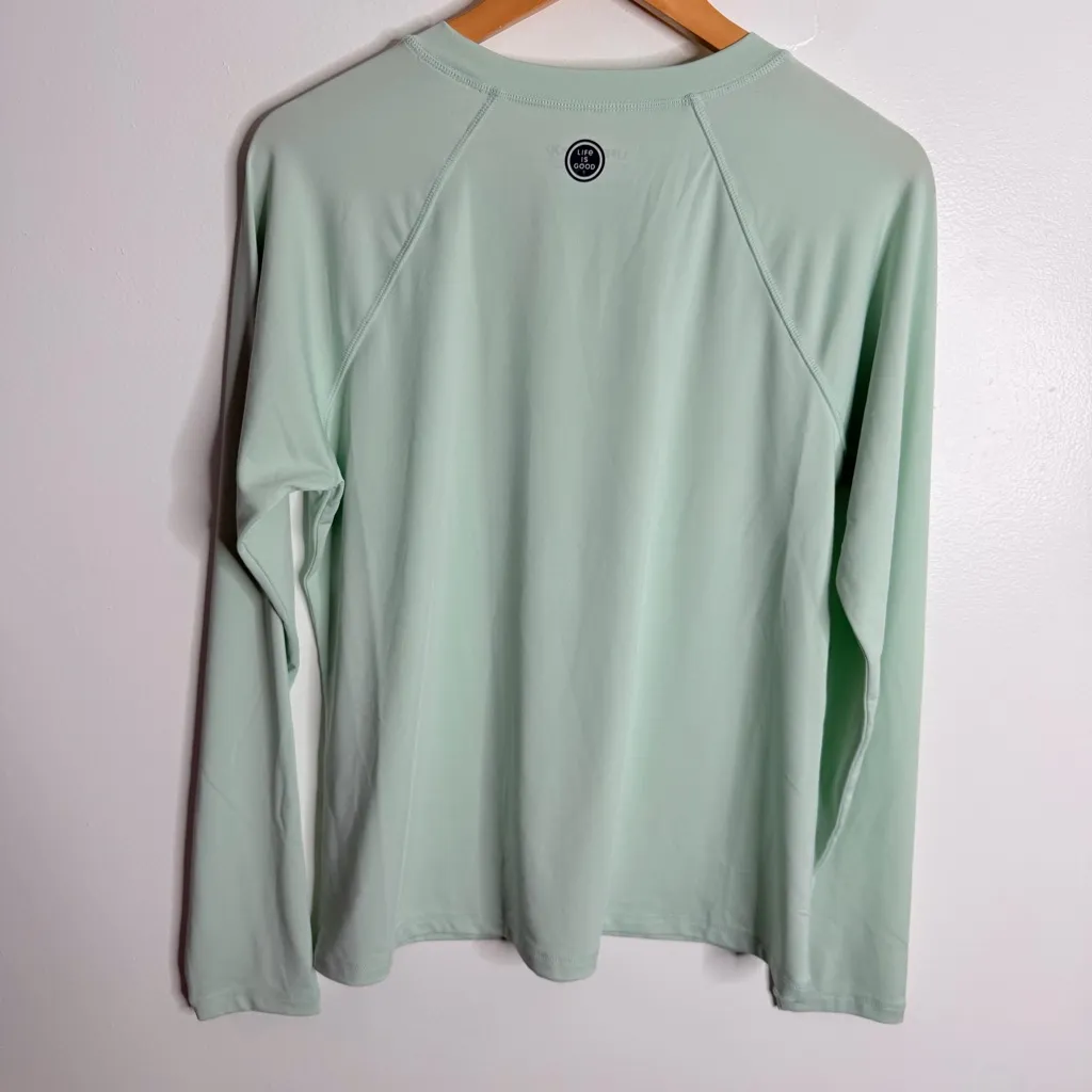 NWOT Life is Good Women’s Long Sleeves Rash Guard Heart Wave UPF 50+ Swim Shirt - Image 2