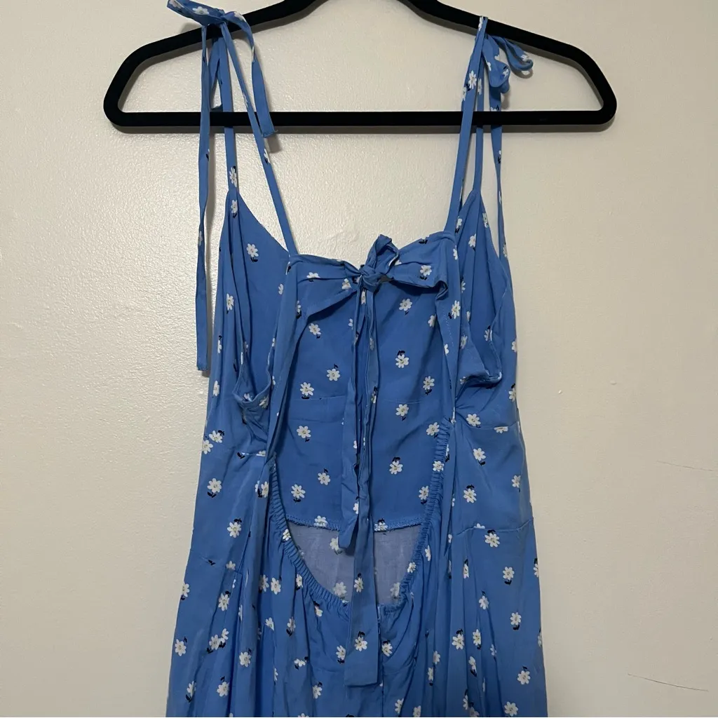 Wild Fable XL Blue Daisy Print Tie Strap Dress with Open‎ Back Bow - Image 3
