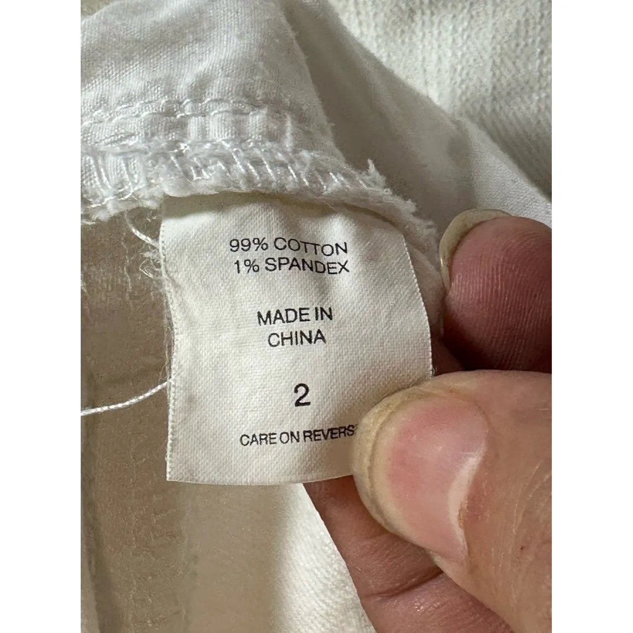 New York & Company Jeans Women's White Denim High Waist Wide Leg Size 2 - Image 8