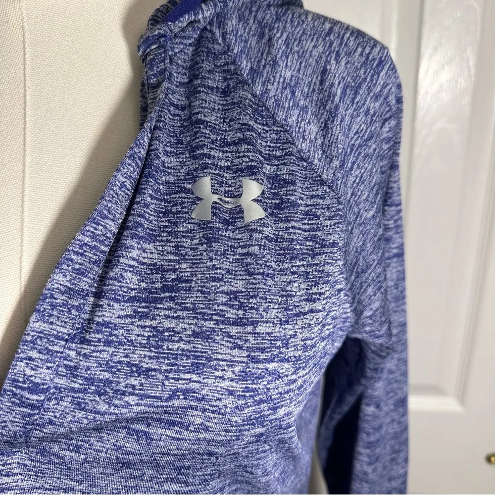 Under Armour Hoodie Womens‎ Small V-Neck Henley Blue Purple Lightweight Heatgear - Image 2