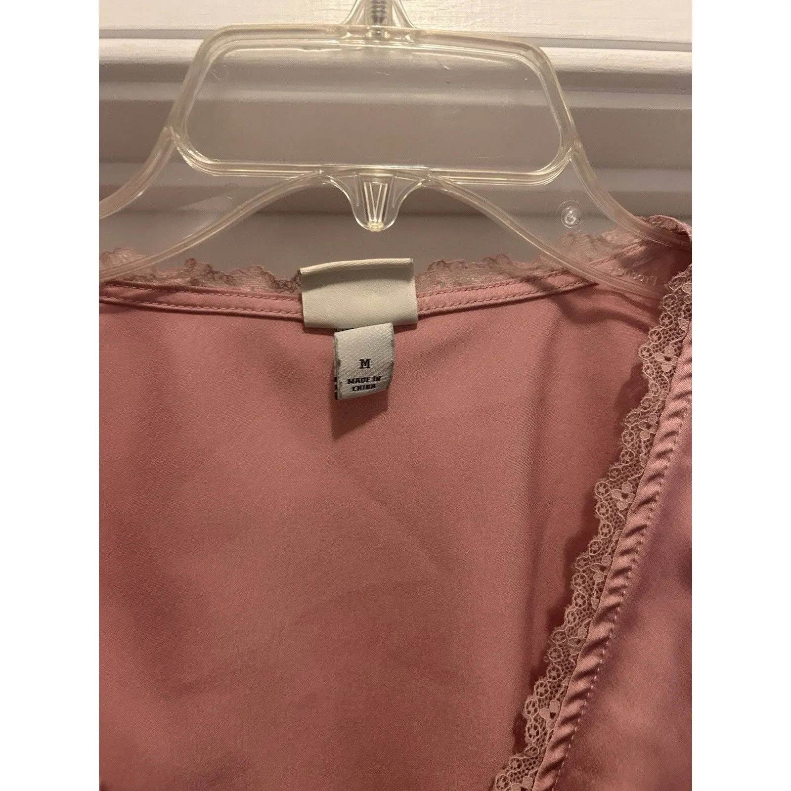 Y2K Women's Cami Tank Top Medium Satin Pink Babydoll Sleeveless Fairy Feminine - Image 2