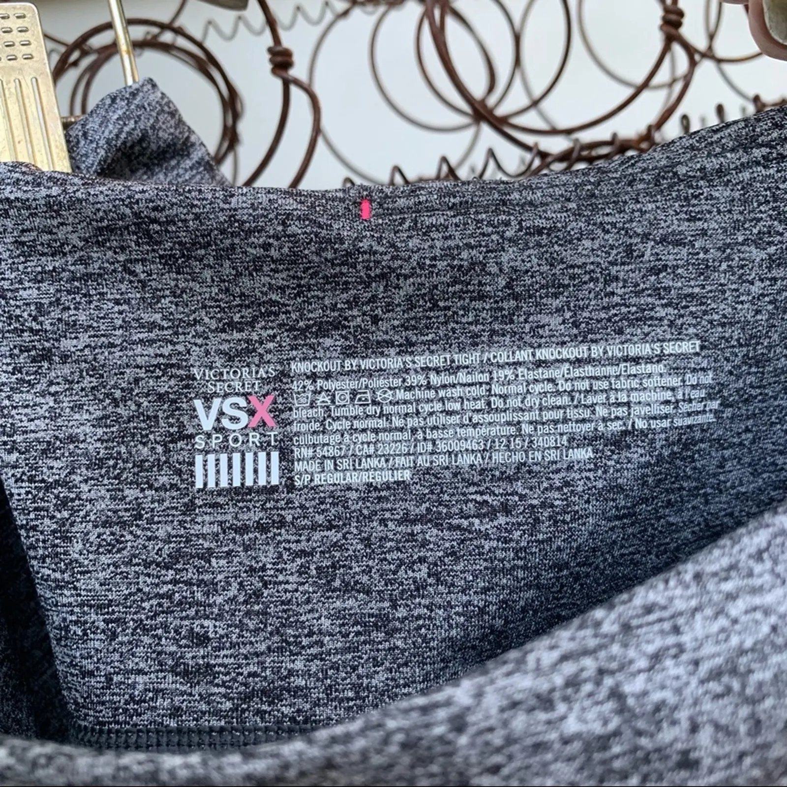 VSX Sport heather gray leggings slinky athletic yoga SMALL - Image 6