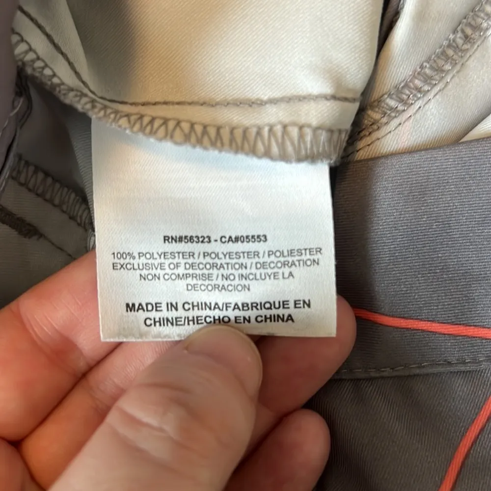 Nike Golf Shorts Gray/Orange Plaid Size 4 - Image 4