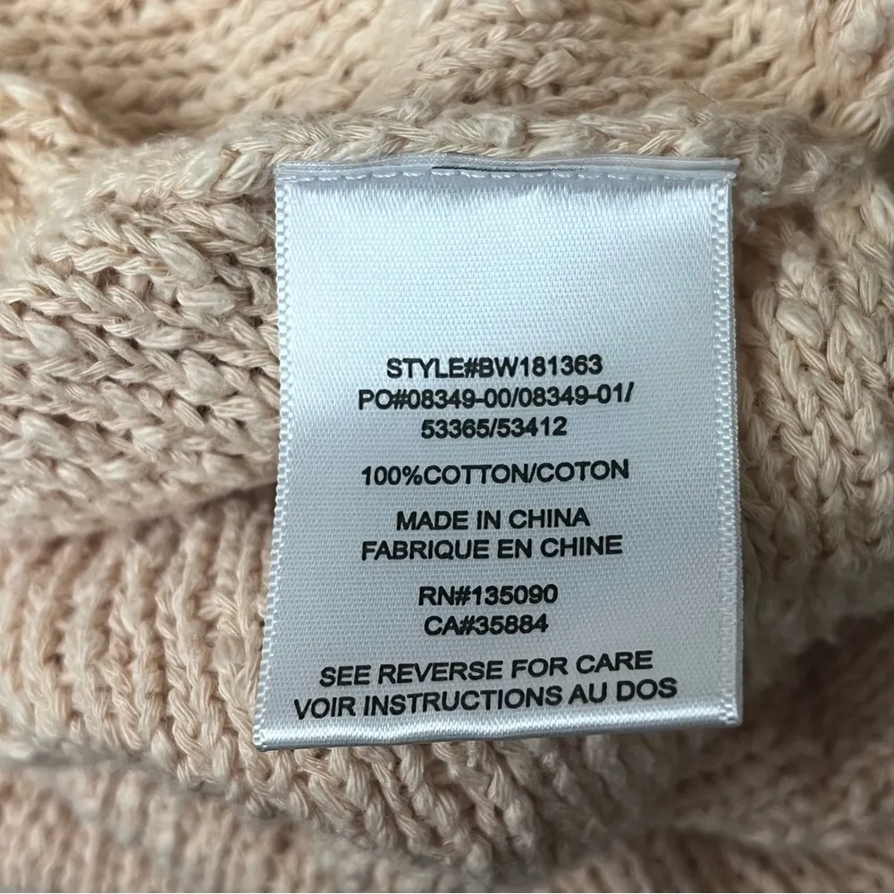 Black Swan Peach Crochet Open Knit Sweater XS | Hand Crafted Coquette Cottage - Image 8