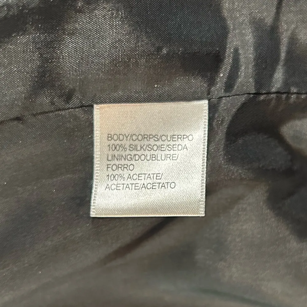 Vintage Silk Blazer with Leopard/Tiger Stripes Medium Black - Image 14