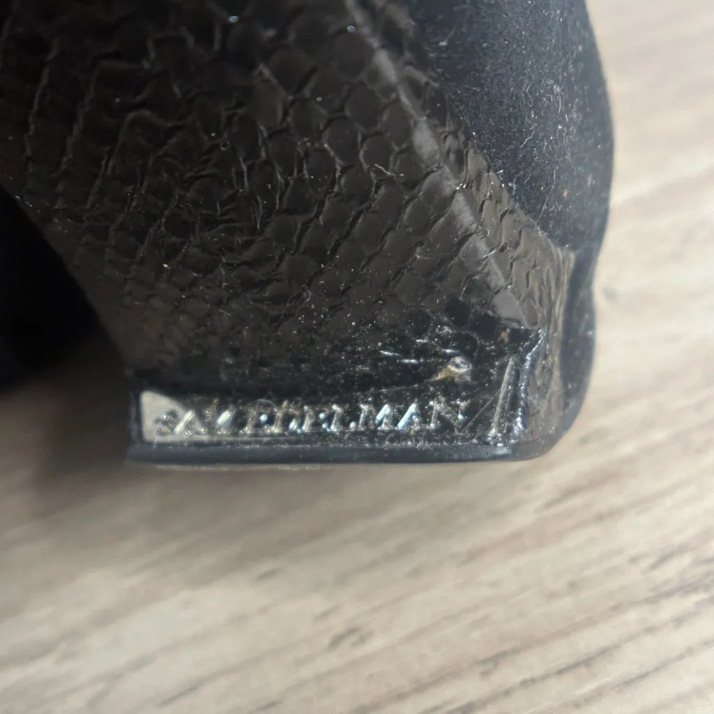 EUC Sam Edelmen Nixie Black Glass Snake Heels Size 8.5 IN BOX - Image 6