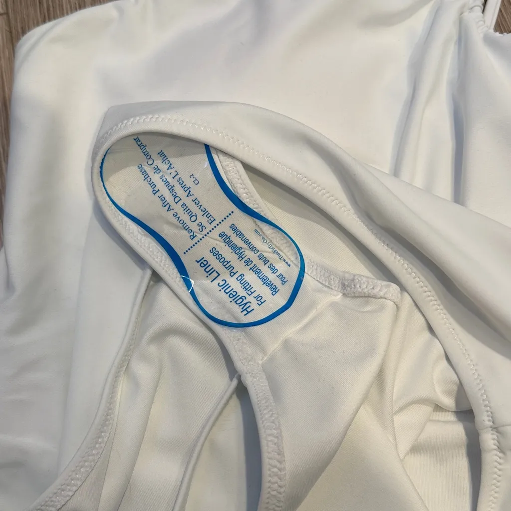 BNWT Ramy Brook White India One Piece Bathing suit Swimsuit Size Large Bride - Image 4