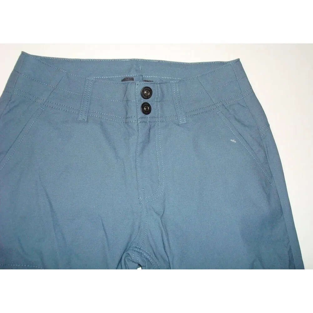 Womens 4 New Blue Hike Shorts Pocket Long UPF 50 Trail Alana Prana Knicker Knee - Image 10