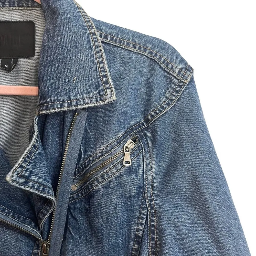 Paige Sivan Denim Blue Moto Jacket - Image 6