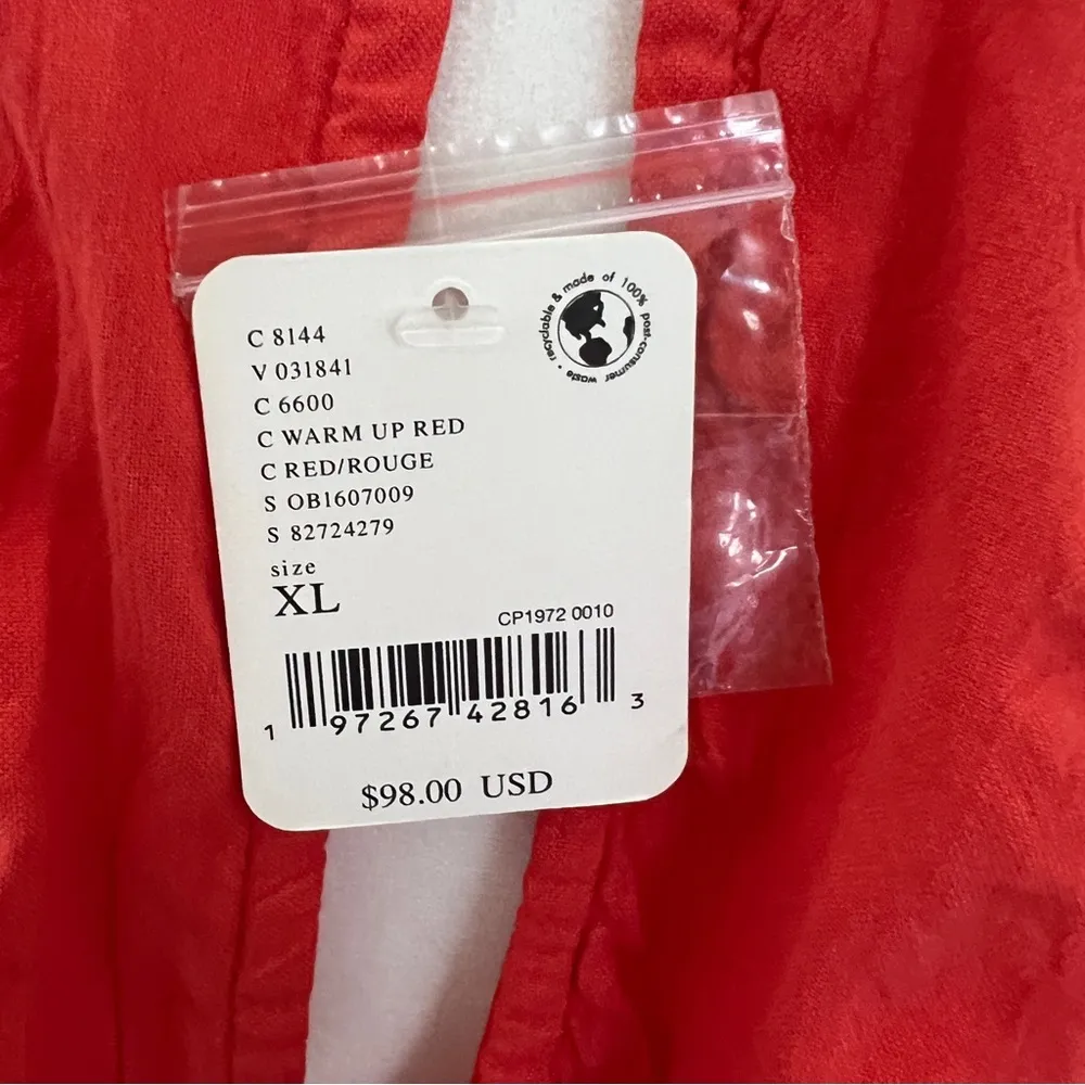 NEW Free People Natalya Milkmaid Dress XL Warm Up Red Boho Cottagecore NWT - Image 7